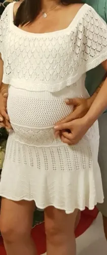 Vestido de Renda curto branco