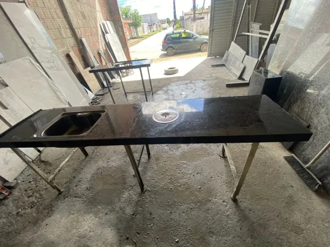 Pia de Cozinha Completa Preto S. Gabriel