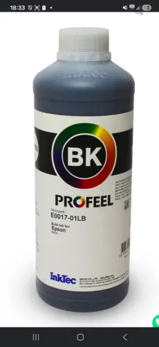 Tinta Inktec Profeel Preta Pigmentada para Impressora Epson (1 Litro
