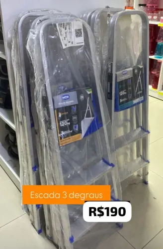Escadas de alumínio 3 degraus 