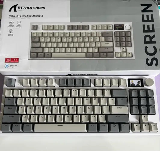 Teclado Mecânico Gamer Attack Shark K86 Bluetooth / Tri Mode / 2.4G. 
