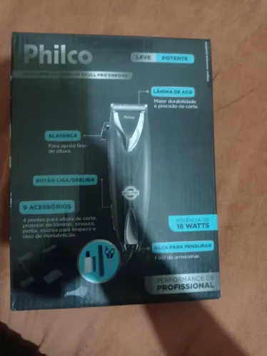 Cortador de cabelos skull pro Chrome Philco