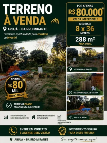 Terreno a venda Arujá mirante