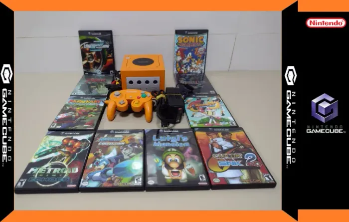 Nintendo Game Cube Orange Com Xeno 2.0 E 10