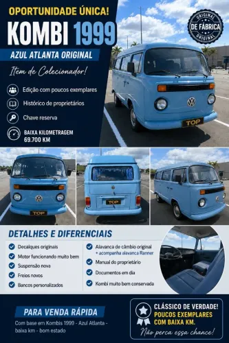 Volkswagen Kombi Standard/ Luxo/ Serie Prata 1999