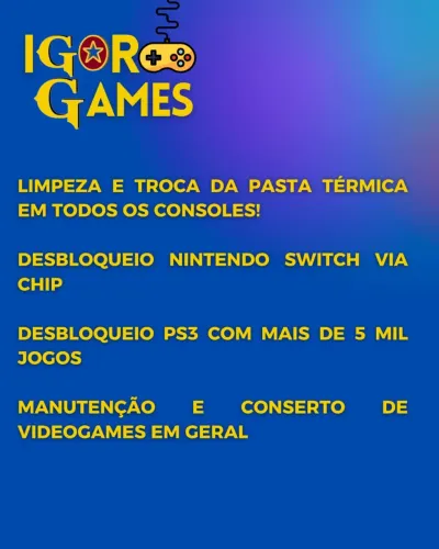 Serviço em Videogames leia o Anuncio