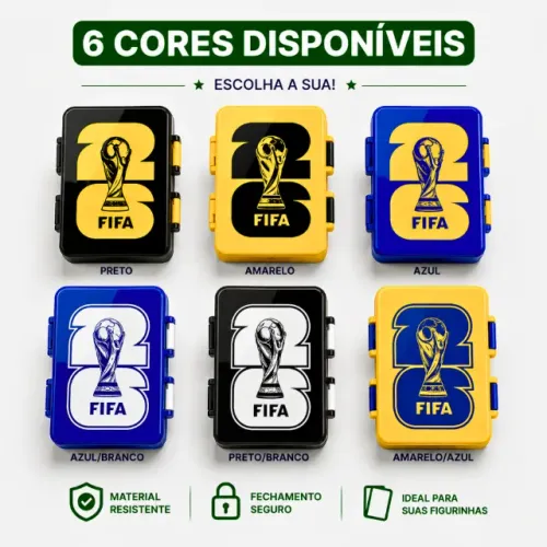 Caixinha Porta Figurinha Copa do Mundo 2026