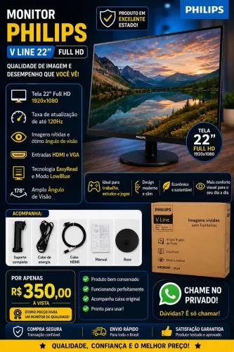 Monitor 22 polegadas