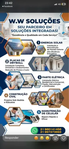 Reformas em geral, consertos e instalação de placa solar
