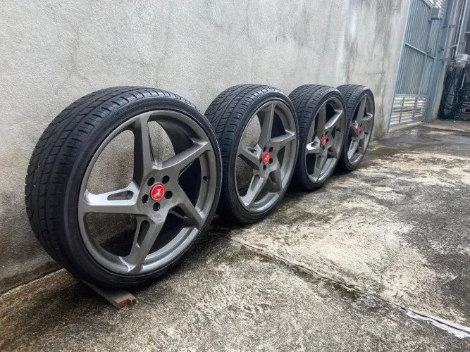 Rodas aro 20 Volcano Rocket furacão 5x100  perfil pneus 225/35r20 serve Volkswagen audi 