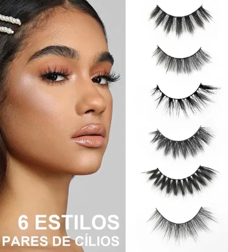 Cílios postiços maange 25 pares