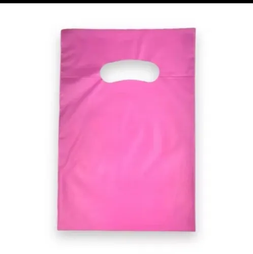50 Sacola plástica boca de palhaço rosa 