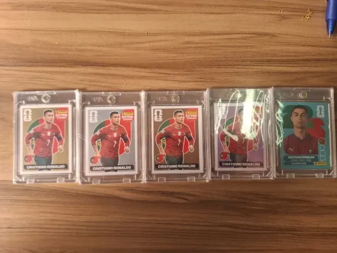 Quarteto Cristiano Ronaldo CR7 Extra Stickers Legends Panini Original - 4 Cores