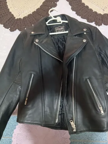 Blusão original de couro feminino