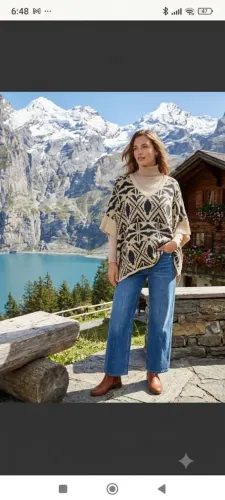 CLOCK HOUSE PONCHO trico tam M 