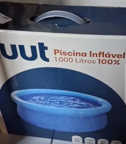 Piscina inflável 1.000 litros nova na caixa 