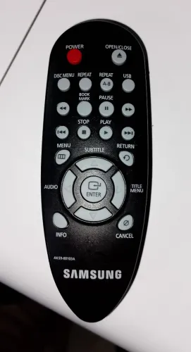 Controle remoto original DVD SAMSUNG com USB AK59-00103A/usado
