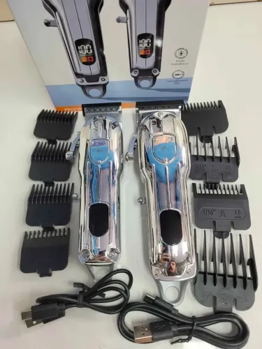 Kit de Máquina de Corte de Cabelo Profissional Sem Fio Recarregável 2 em 1 Dia dos.Pais