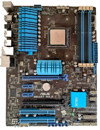 placa mãe asus m5a97 r2.0 am3+ e processador amd fx-6300 (6 núcleos) - para reparo ou peça