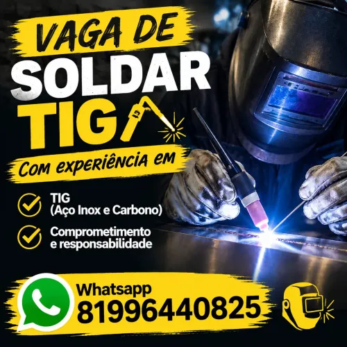 Vaga para soldador tig com experiência