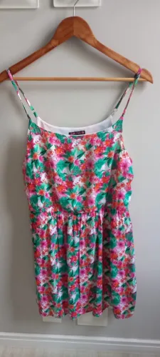 Vestido Flores Blue Steel 