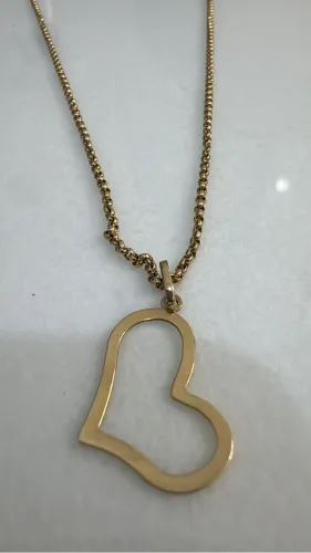 Colar ouro 18 com pingente