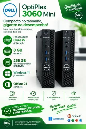 Dell optiplex 3060 i5 8 th 8 GB RAM ddr4 SSD Nvme