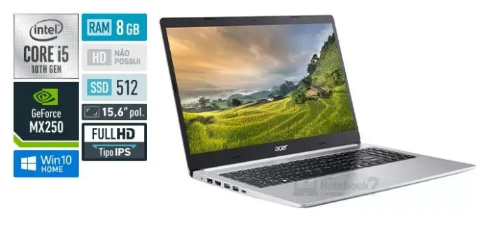 Notebook Acer Aspire 5 A515-54g 20gb Ram , 512gb, NVIDIA MX250