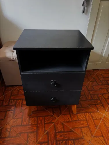 MESA DE CABECEIRA RETRÔ PRETA