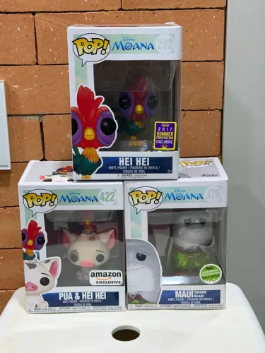 KIT 3 FUNKOS MOANA