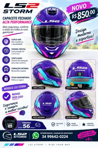 Capacete LS2 Storm II Novo