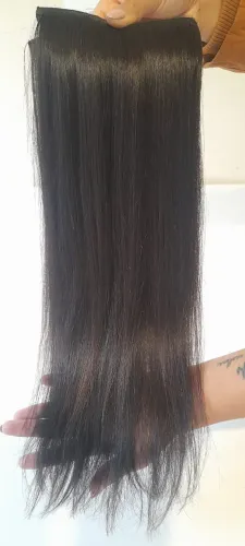 Mega Hair castanho escuro 150 gr - Humano