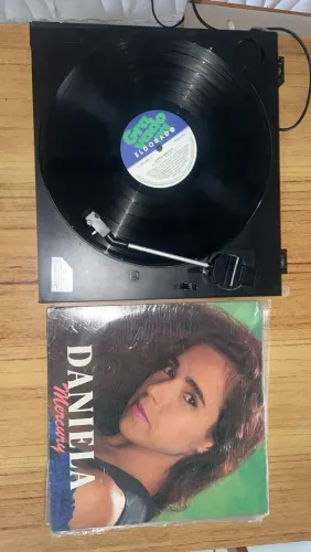Toca discos + vinil Daniela Mercury "O canto da Cidade" 