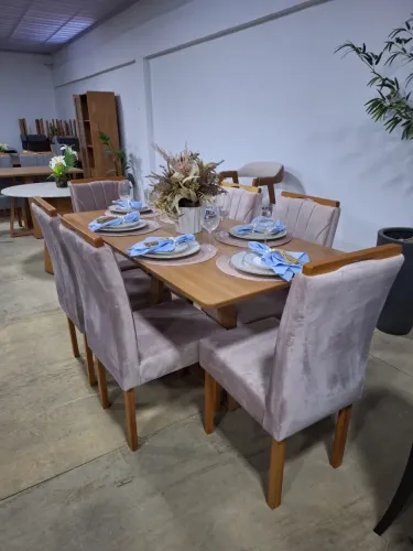 Mesa de Jantar com 06 cadeiras 1.60x90