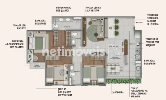 Apartamento de 2 Quartos à Venda no Dom Cabral em Belo Horizonte