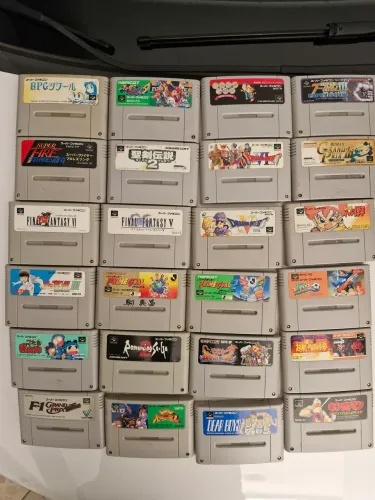 Lote cartuchos originais de super famicon