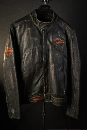 Jaqueta Harley Davidson Couro Original Vintage Patinada Tam P