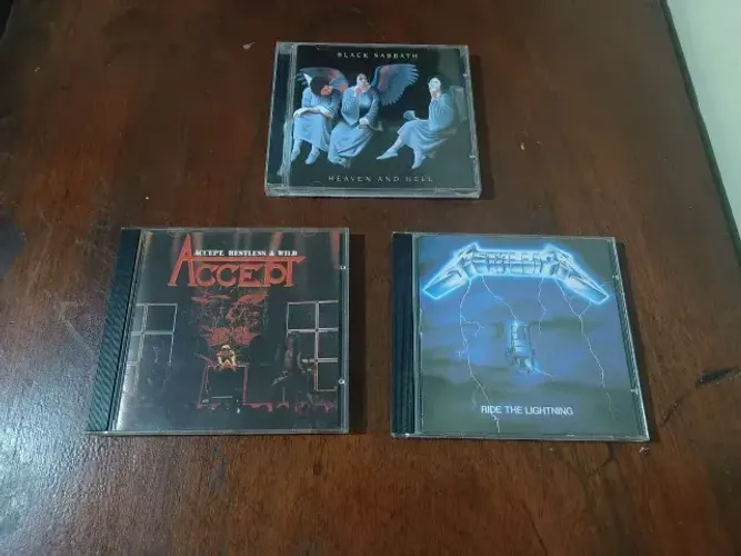 Kit 3 Cds Rock Metallica, Black Sabbath, Accept