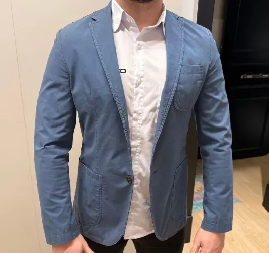 blazer tommy hilfiger azul 48