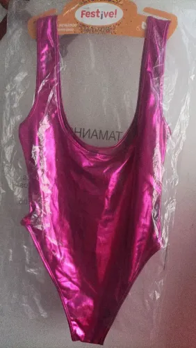 Body metalizado rosa shocking