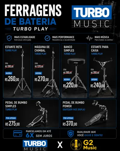 Ferragens para bateria- Novo