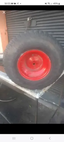 Rodas de carrinho cortar grama