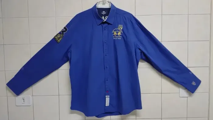 Camisa La Martina Vintage Brasil Polo Tour Xxl Egg Gg Azul