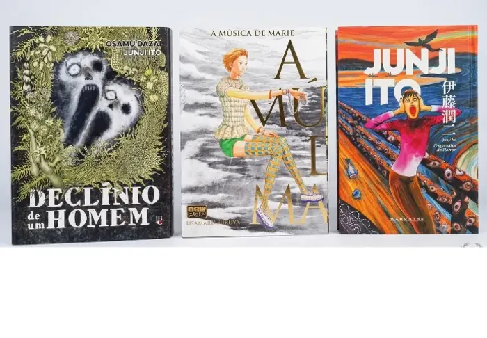 Mangás diversos: Declínio de um Homem, Fragmentos do Horror  e A Música de Marie 