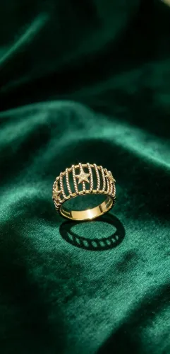 Anel ouro 18k, estrelas
