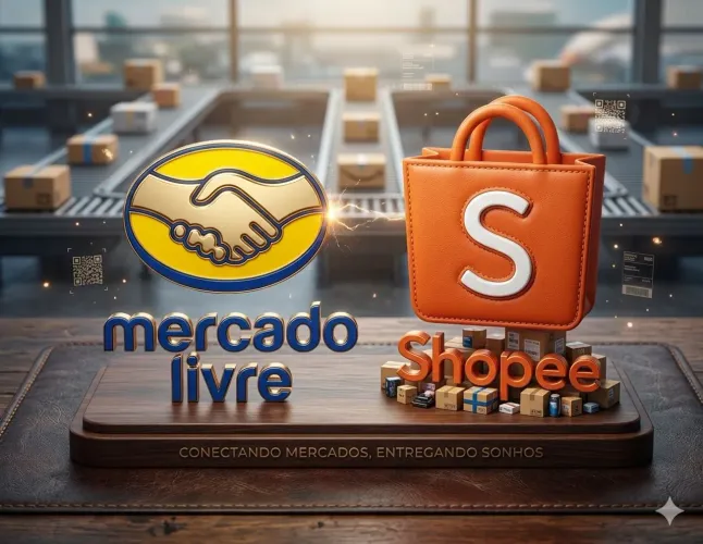 Vendas de produtos da SHOPEE e do MercadoLivre