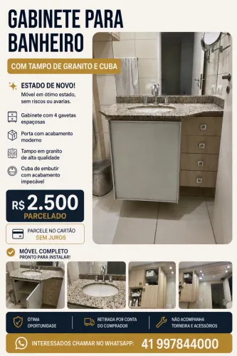 Bancada para banheiro 