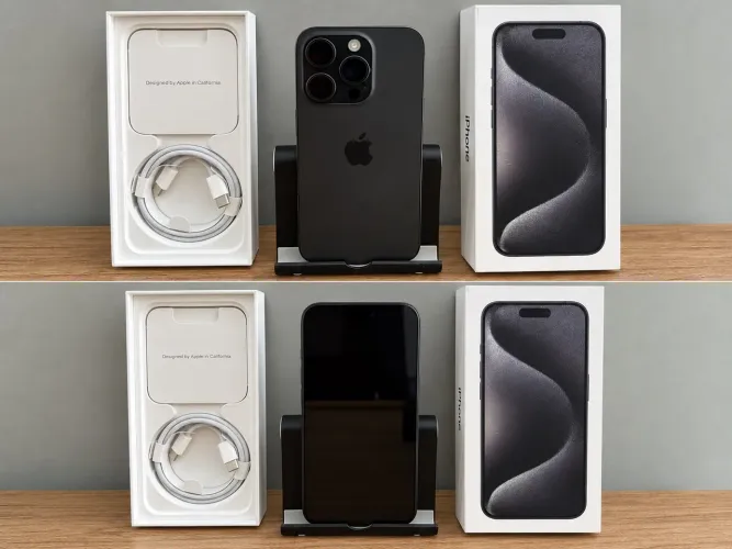 iPhone 15 Pro 128GB Titânio Preto + Caixa e Cabo USB-C