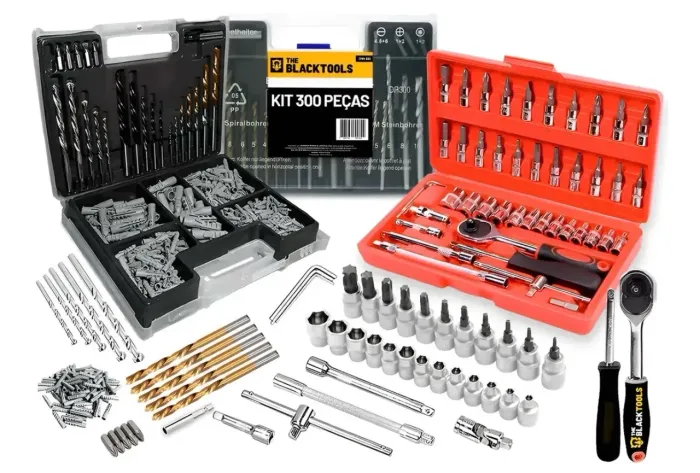 Kit ferramentas maleta com 300 peças