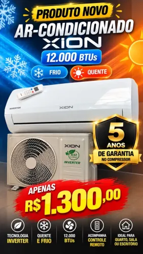 Ar-condicionado split 12.000 BTus inverter quente frio